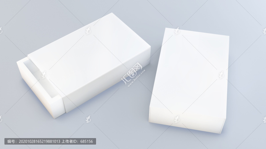 空白抽拉盒子樣機(jī)效果圖