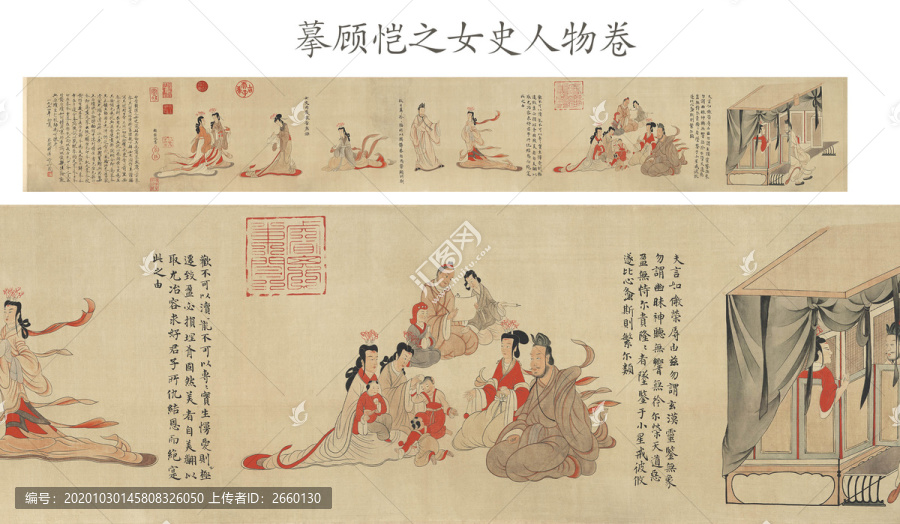 于非闇摹顧愷之女史人物卷