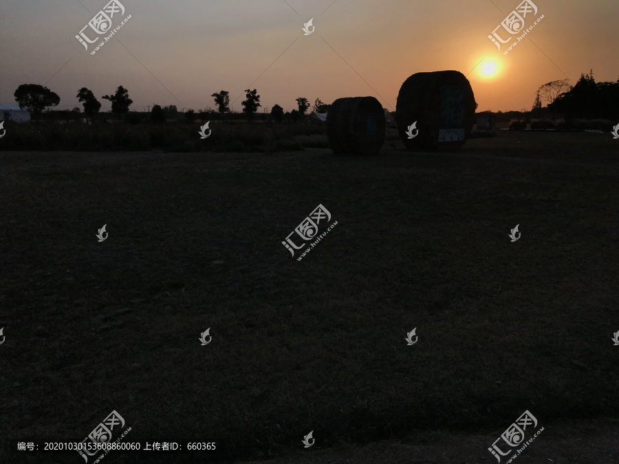 上海嘉北郊野公园日落