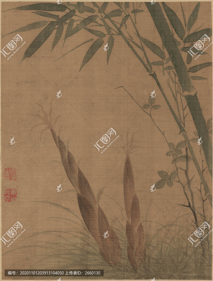 惲壽平竹筍圖