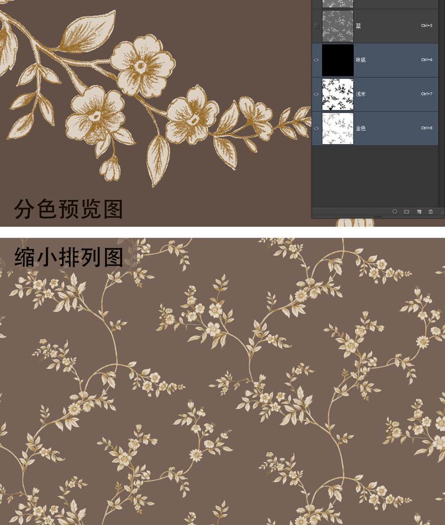 線描花卉