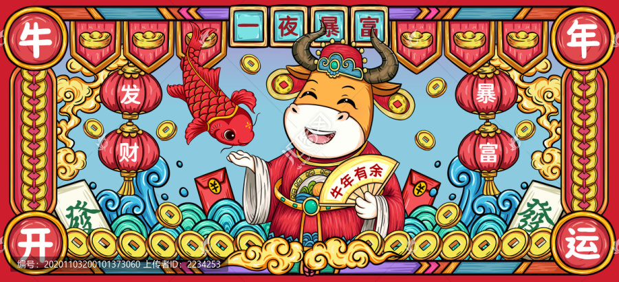 國潮牛年有余