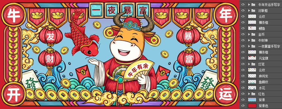 國潮牛年有余