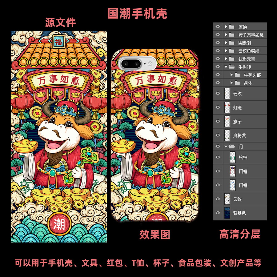 國潮牛年萬事如意
