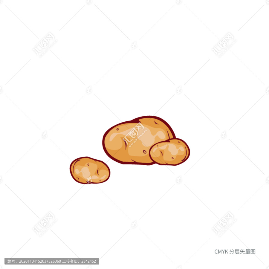 土豆矢量图素材马铃薯矢量图素材