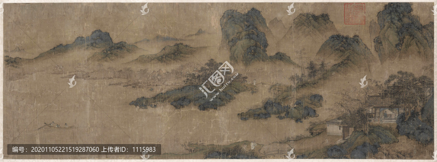 盛懋春山訪友圖卷