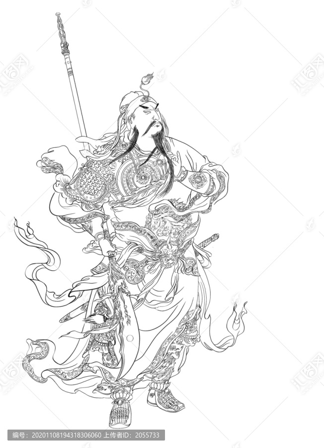 關(guān)羽線稿