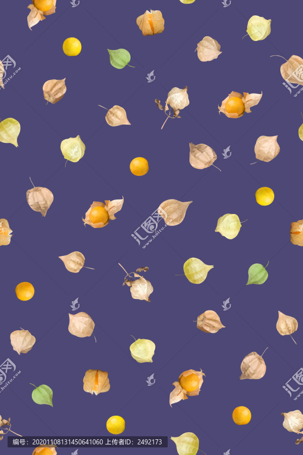 燈籠果無縫花型