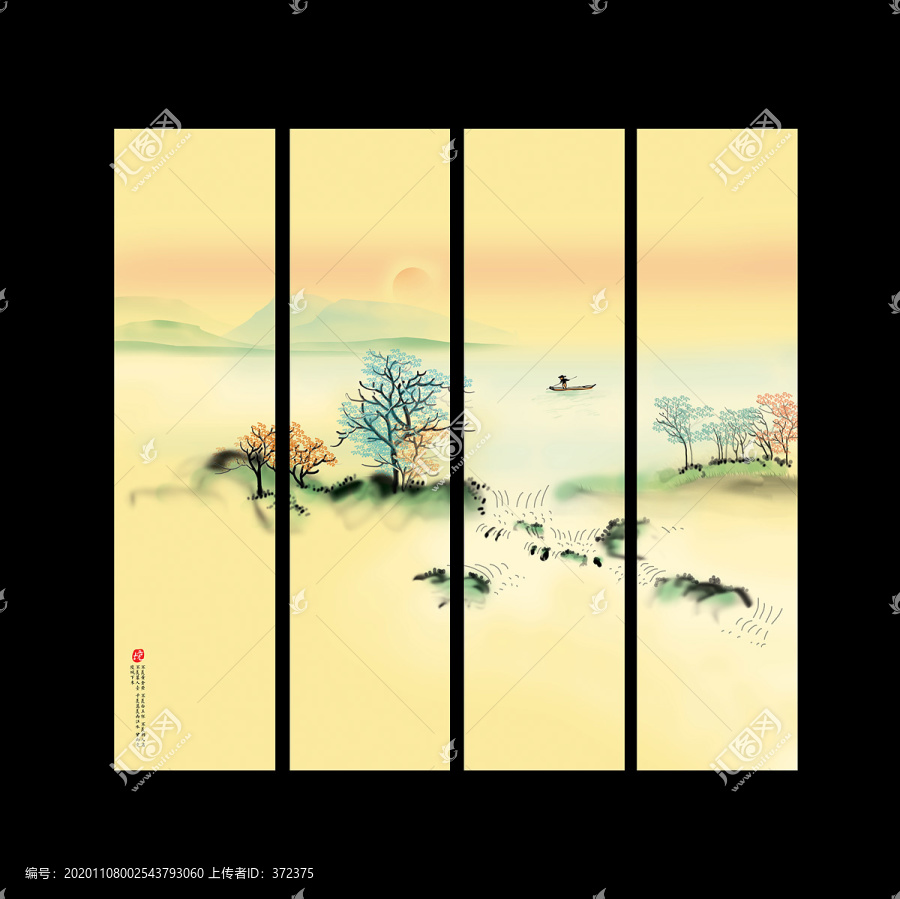 山水裝飾畫