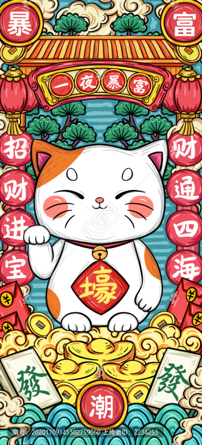 國(guó)潮招財(cái)貓