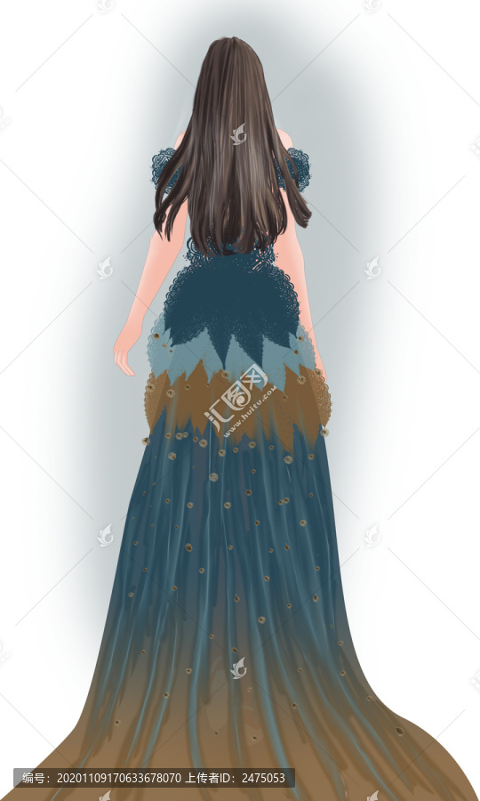 時尚美女背影