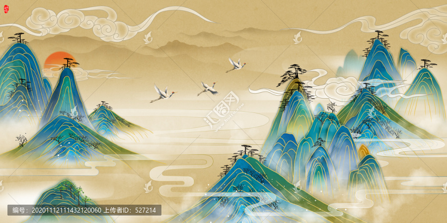 國(guó)潮山水