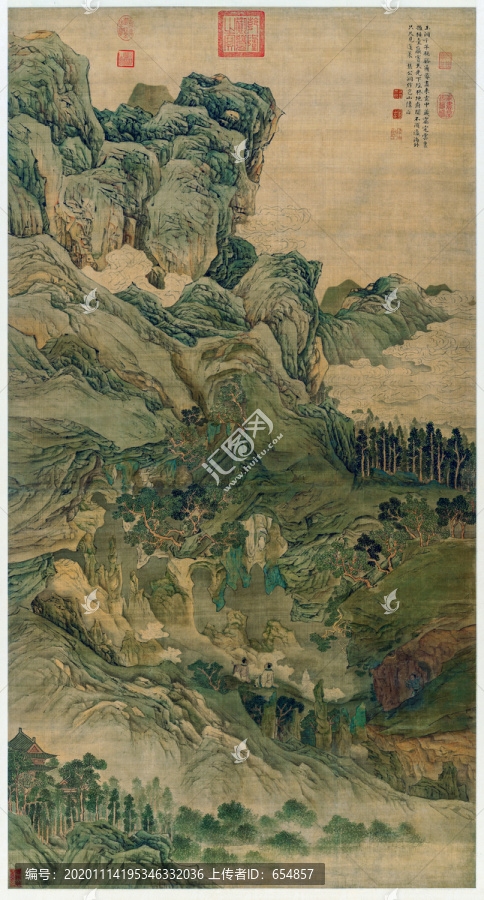 陸治仙山玉洞圖