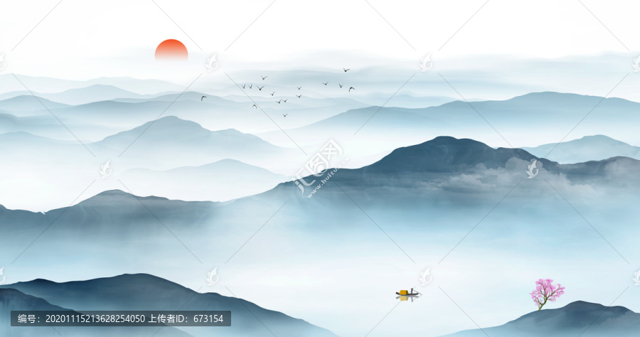 新中式山水畫