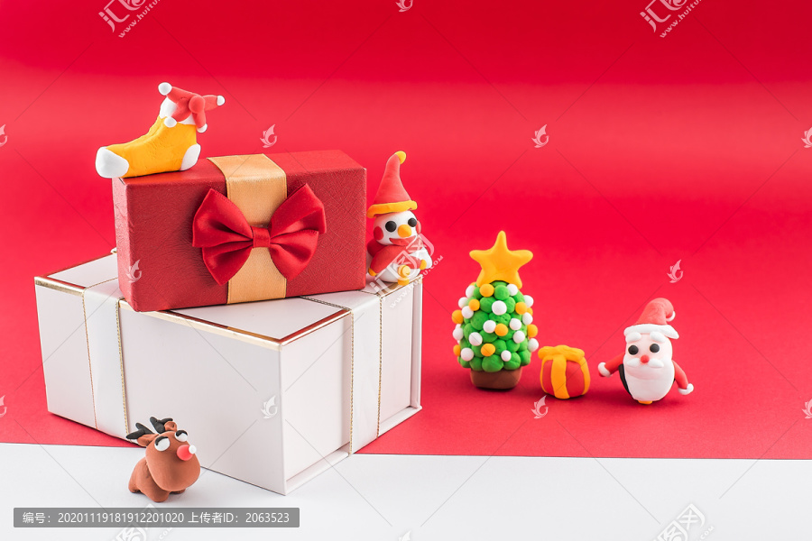 圣诞节可爱礼物礼盒创意图片