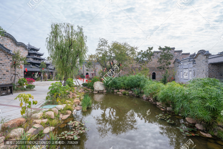 福建长汀卧龙书院旅游景点园林