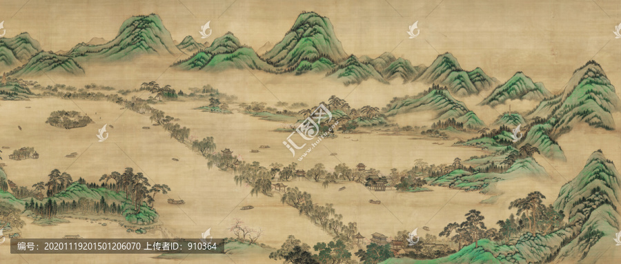 周尚文西湖全景圖屏