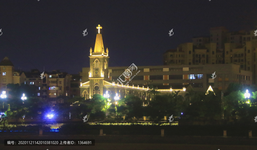 福建福州闽江夜游夜景