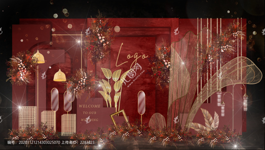 紅色婚禮留影區(qū)