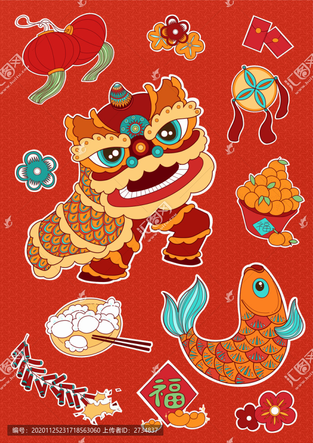 春節(jié)貼紙