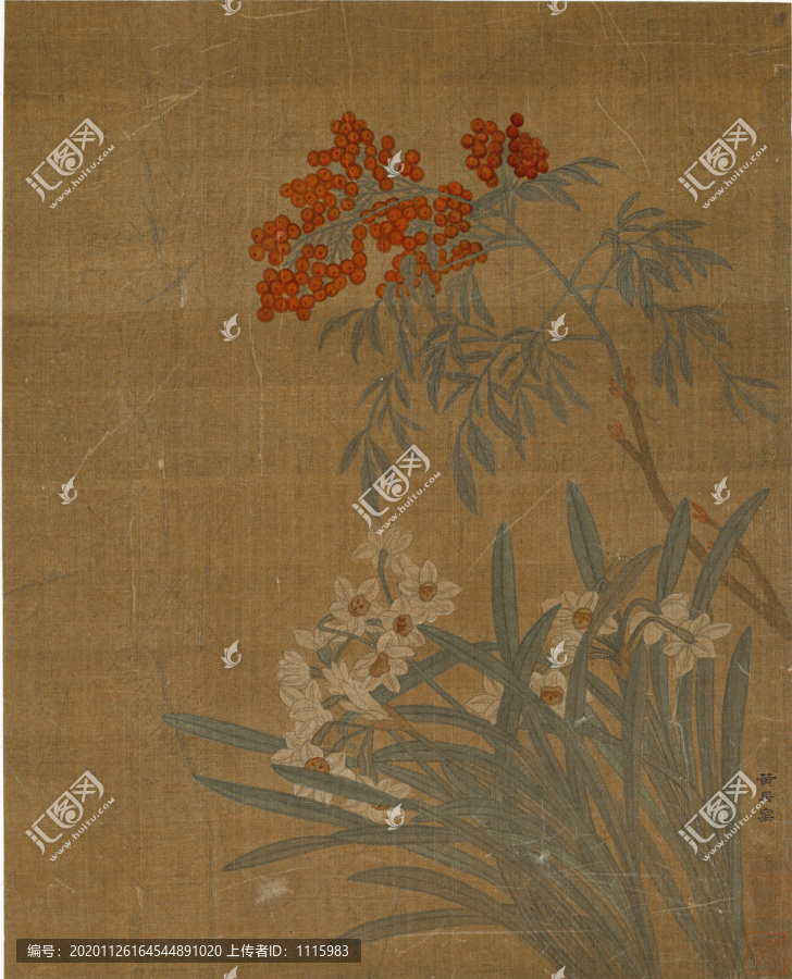 黃居寀妙染冊野花