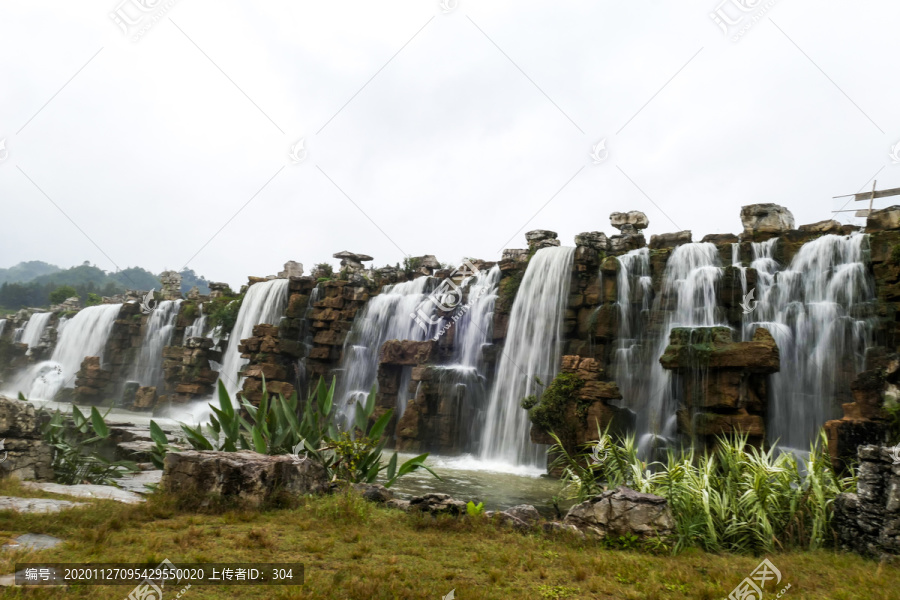 南丹叠水瀑布生态景观