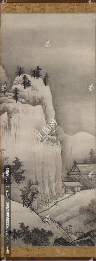 云谷等顏安土桃山山水圖屏風(fēng)第一屏畫(huà)冊(cè)