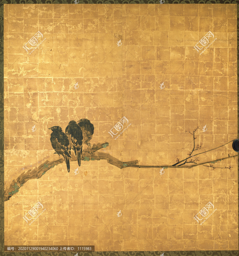 云谷等顏梅鴉圖冊(cè)紙本畫(huà)冊(cè)第四幅