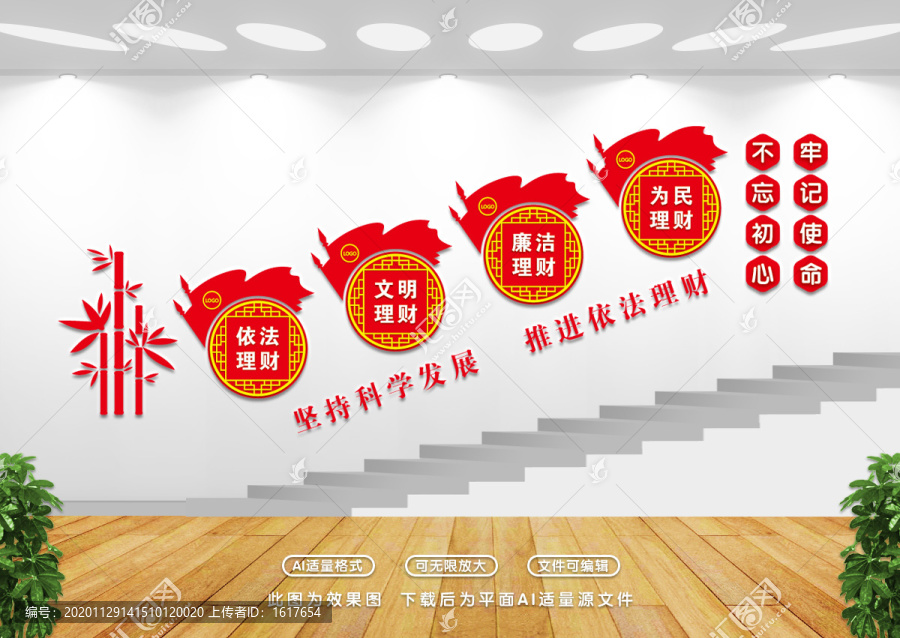 財(cái)政樓梯間文化墻