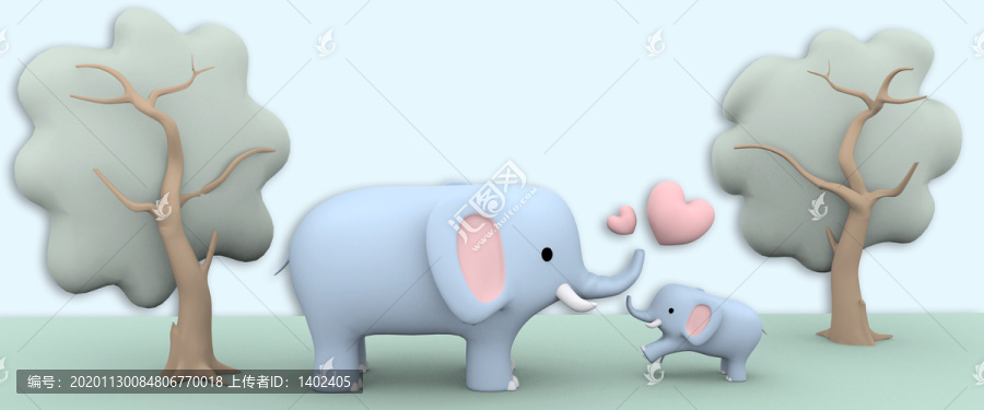 大象儿童背景墙