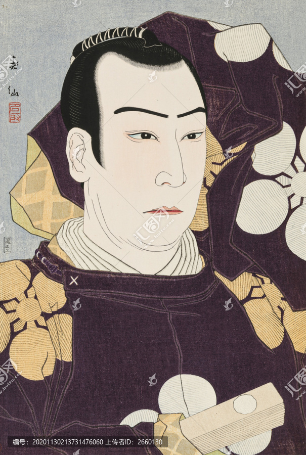名取春仙日本男子肖像浮世绘