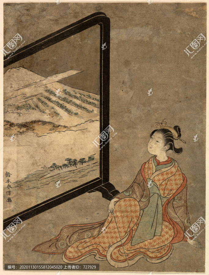 鈴木春信,日本少女