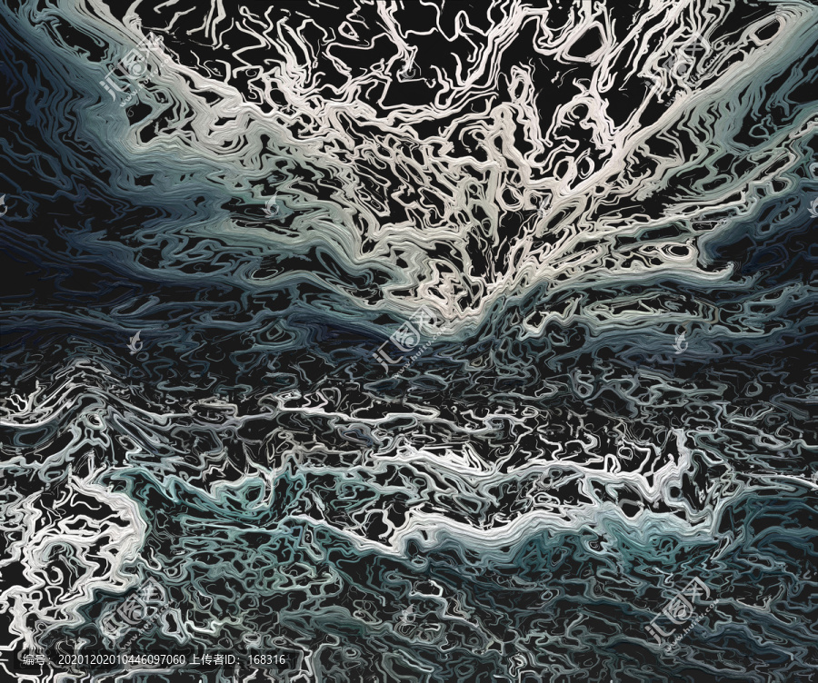 海浪裝飾抽象畫