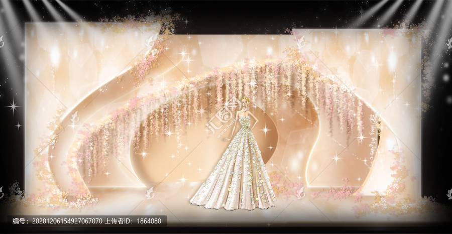 粉香檳色夢幻婚禮設(shè)計
