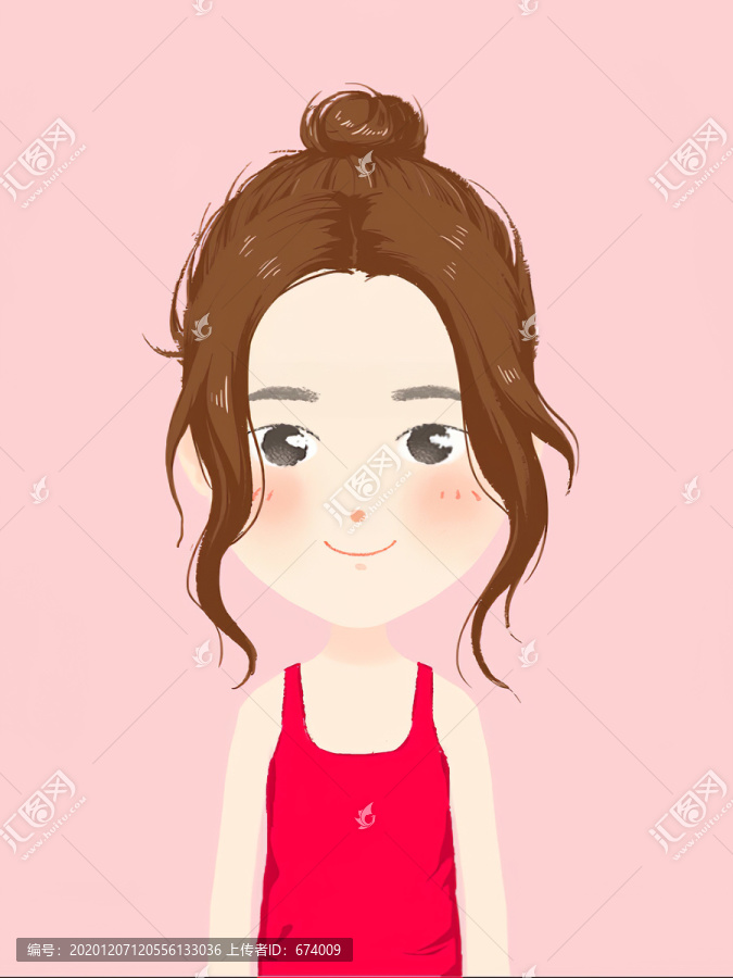 手繪卡通女孩