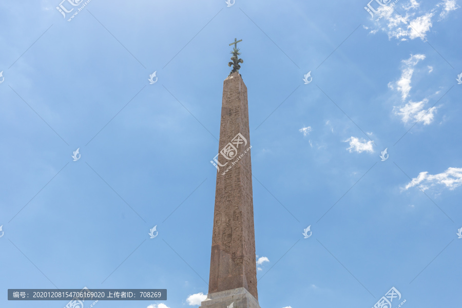 罗马西班牙台阶圣三一教堂方尖碑