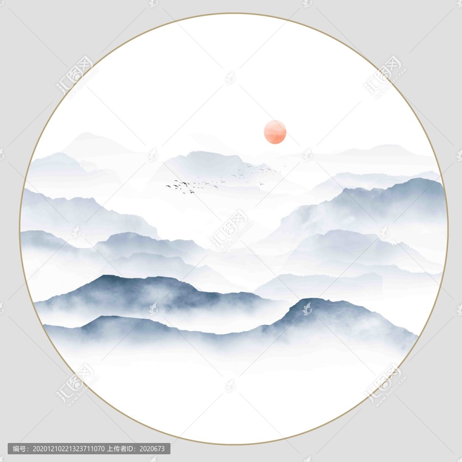 山水裝飾畫