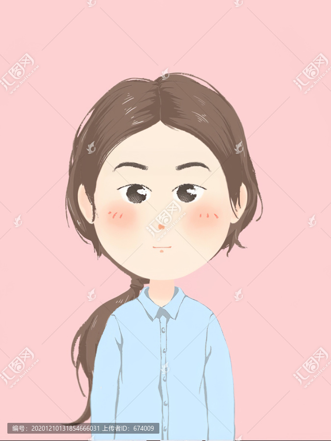 手繪女生
