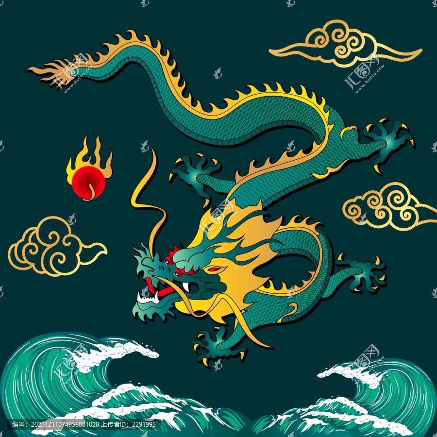 飛龍?jiān)谔觳瀹?huà)