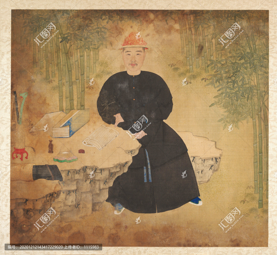 姚文瀚清代書生畫