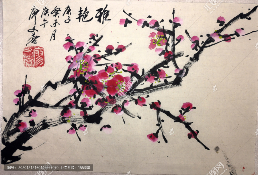 國(guó)畫(huà)紅梅