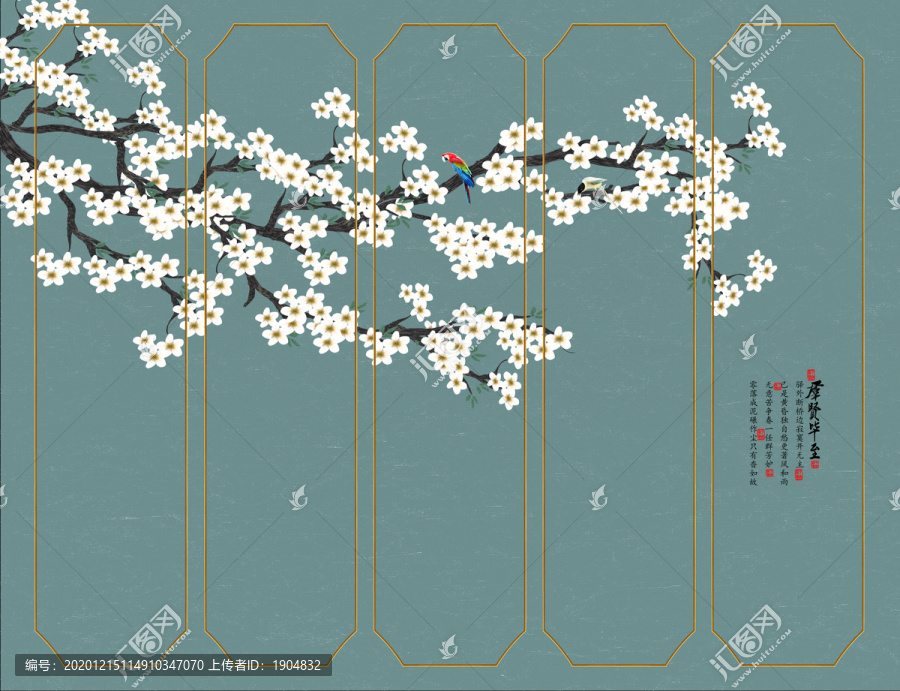 原創(chuàng)手繪花鳥畫