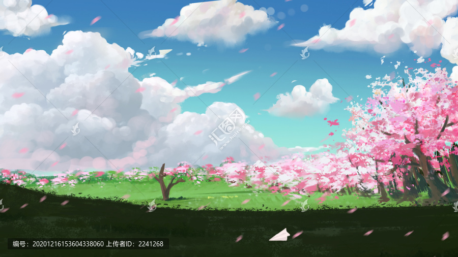 日系插畫背景壁紙風景