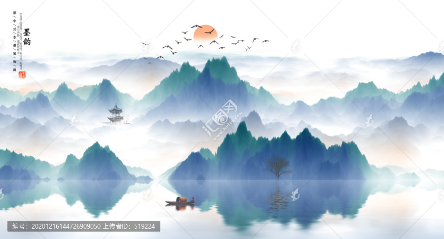 山水風(fēng)景背景墻