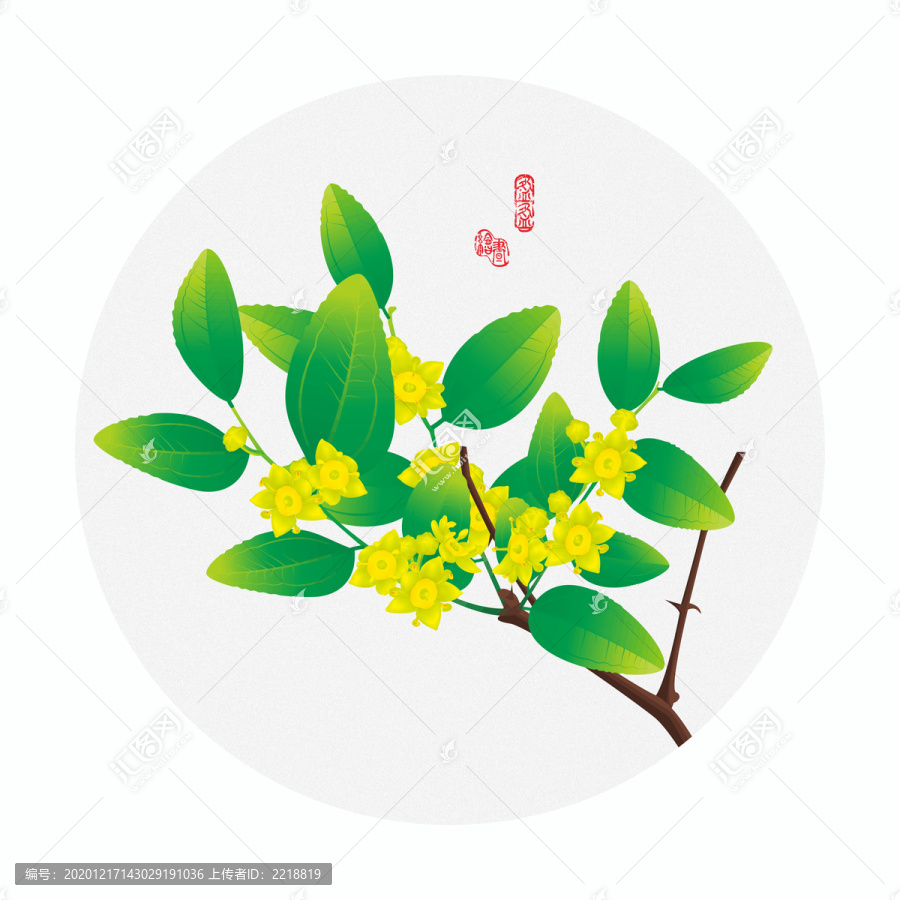 矢量棗花