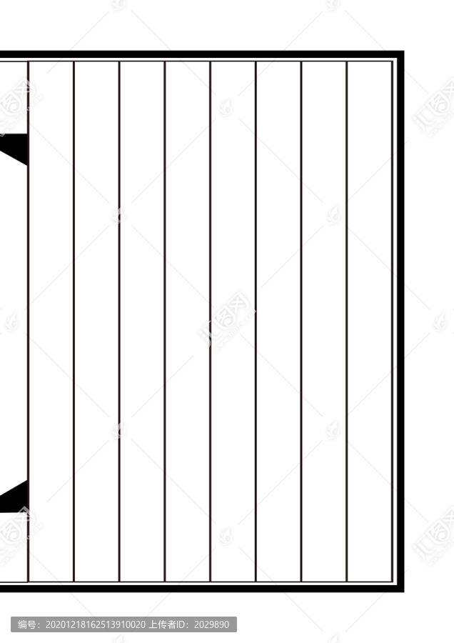 古籍線裝書模板豎排8列字帖