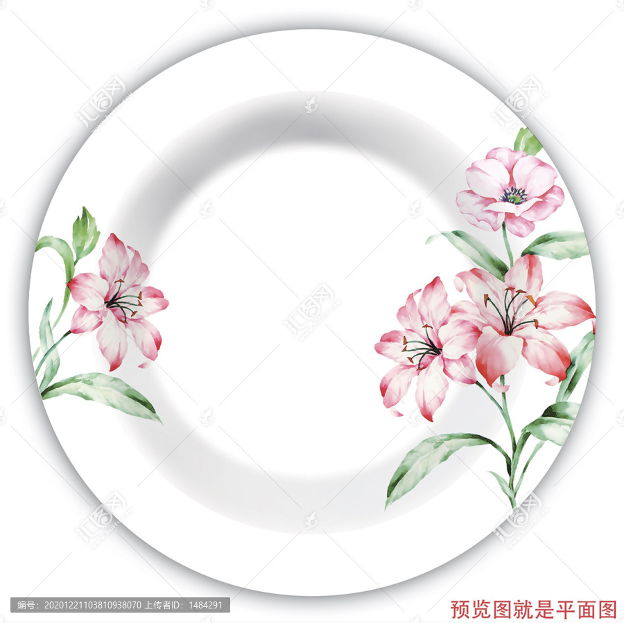 手繪百合花