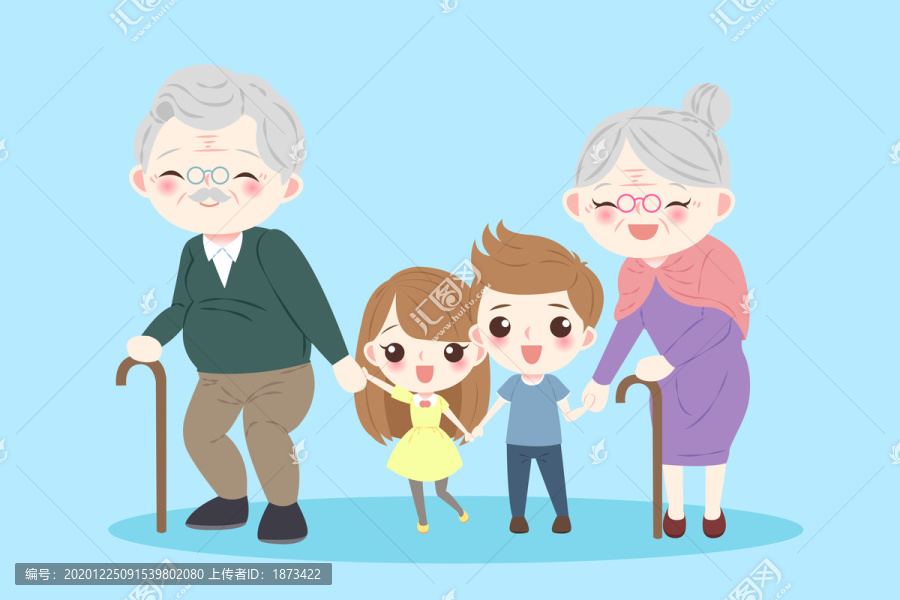 全家福創意設計插圖