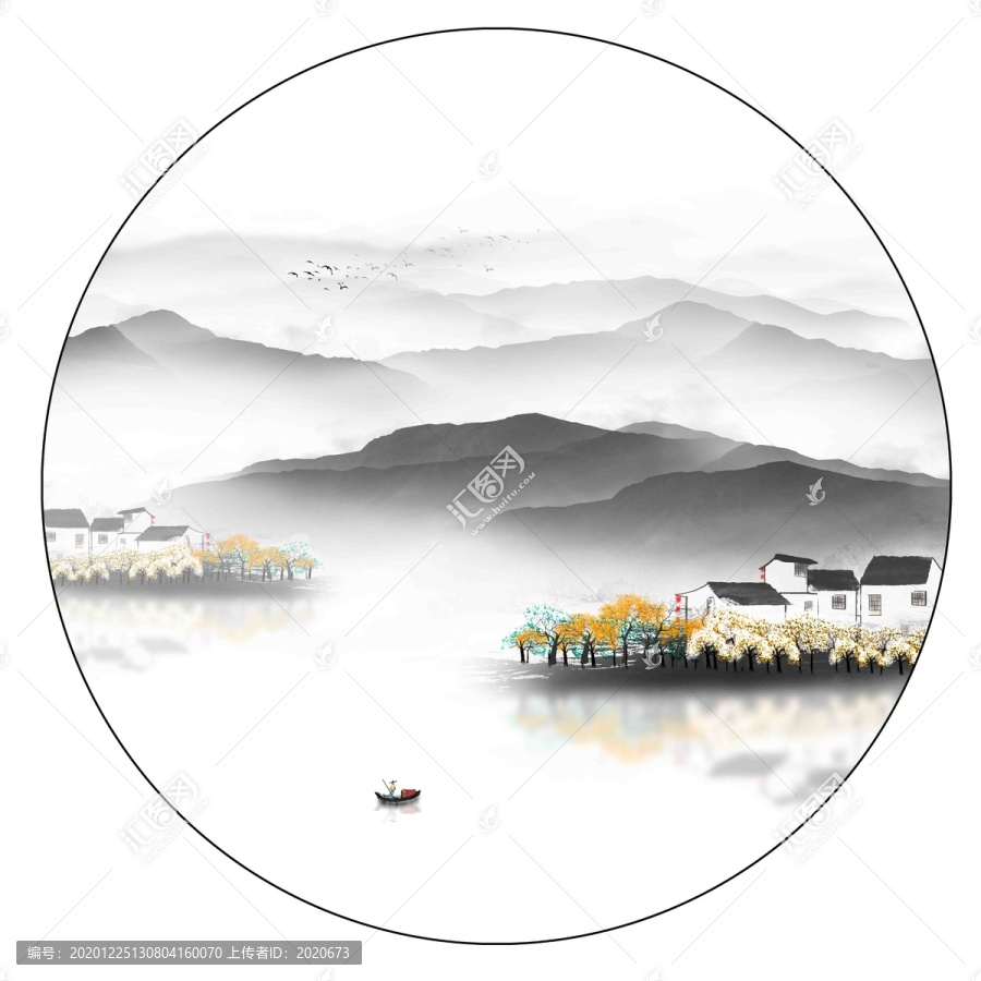 抽象中式水墨畫