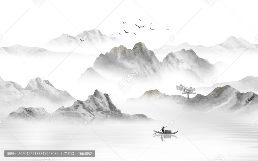 山水背景墻
